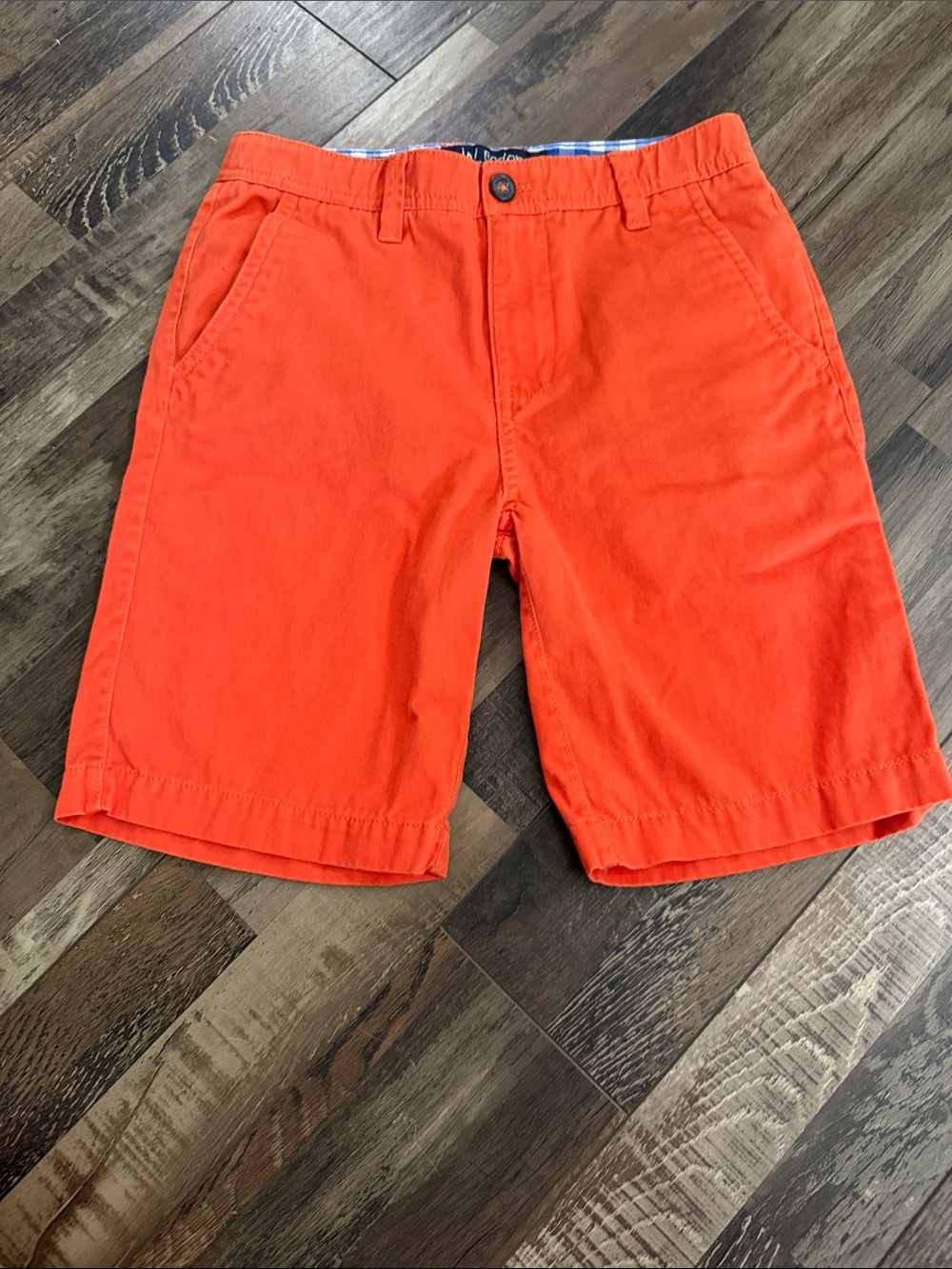 Mini Boden Bright‎ Orange Cotton Shorts